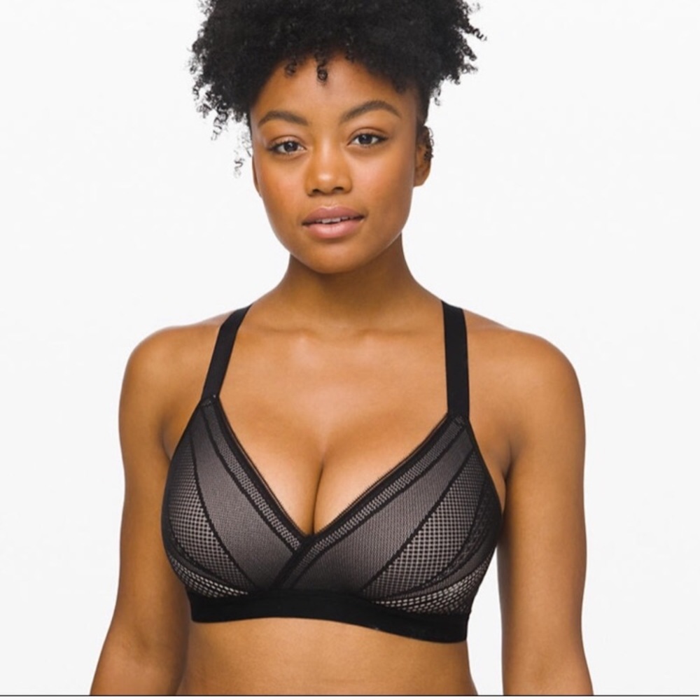Lululemon Awake to Lace 36D, Black & Beige